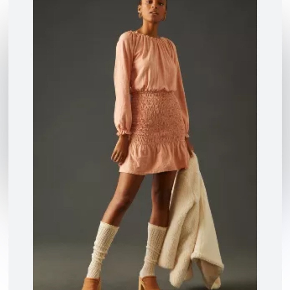 Sundry Anthropologie Ruffle Smock Dress Size XS